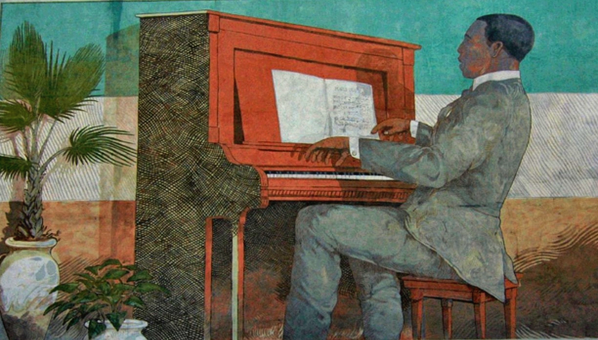 Scott Joplin at piano